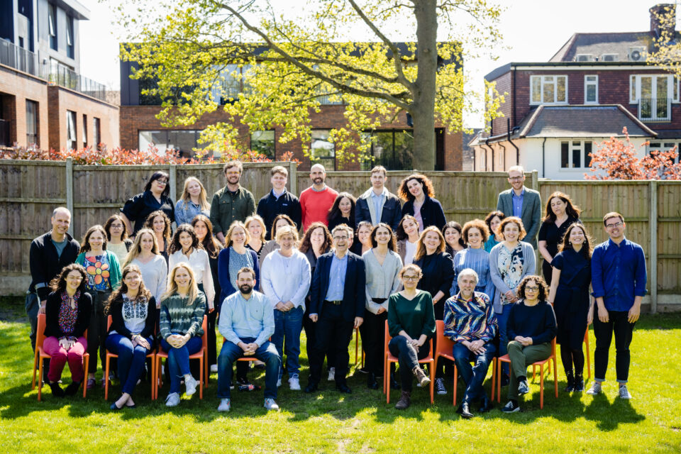 World Jewish Relief staff all standing together facing the camera